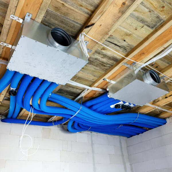 Heat recovery ventilation system installation onto domestic premises