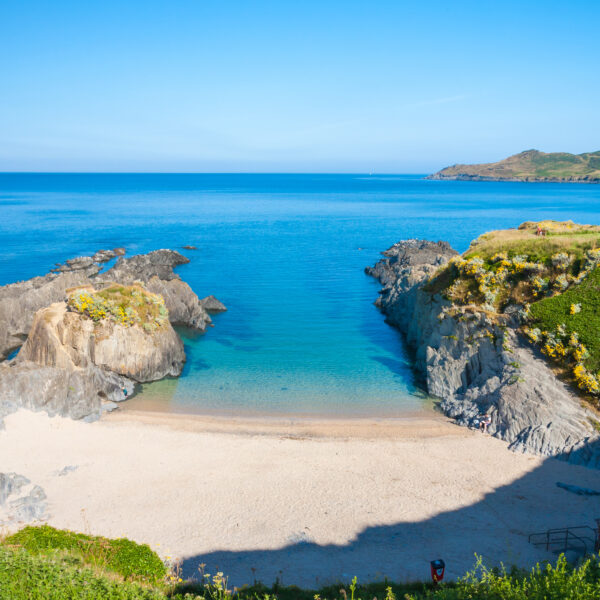 View over beach